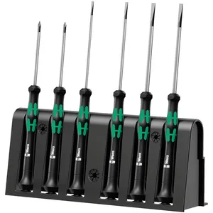Juego de destornilladores de precisión Wera de 6 uds. para aplicaciones electrónicas