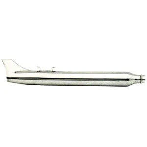 Paughco, silenciador Rocket Fishtail liso de 3". 31". Izquierdo