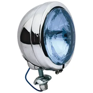 Faro auxiliar estilo FL, 4-1/2". Cromo, lente azul transparente