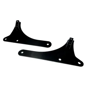 Cycle Visions, placas laterales rígidas para sissy bar. Negro