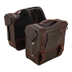 Alforjas laterales Burly Voyager roble oscuro