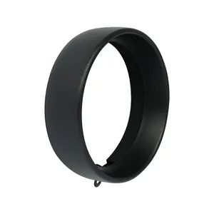 Anillo decorativo empotrado. Faro de 5-3/4". Negro