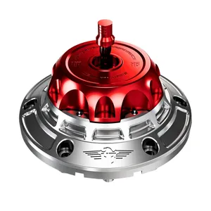 HeinzBikes, tapa de gasolina ventilada 'Performance'. Plateado/Rojo