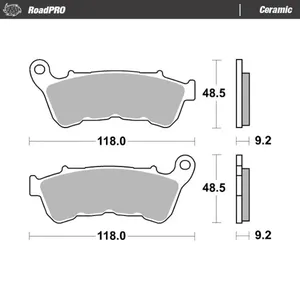 Pastillas de freno delanteras Moto-Master RoadPro. Cerámicas