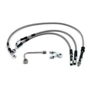 Manguera de freno MCS by Goodridge delantera, acero inoxidable con recubrimiento transparente