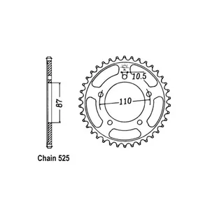 Piñón Trasero JT 807.44