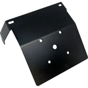 Soporte de matrícula DMP, para montar bajo el guardabarros. Negro