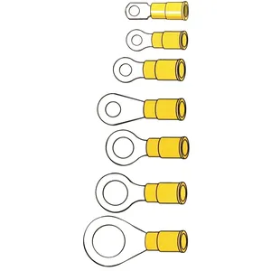 Conectores, terminal anular PVC, crimpado. Amarillo 3.5mm