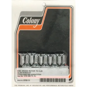 Colony, kit de tornillos para disco de freno delantero. Cromo