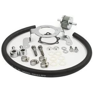 Kit de soporte adaptador de filtro de aire. Cromado