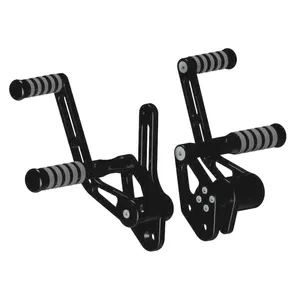 Rick's Motorcycles, kit de controles adelantados. O-ring. STD. Negro
