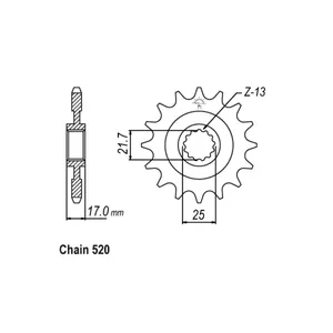 Piñón delantero JT 1381.15