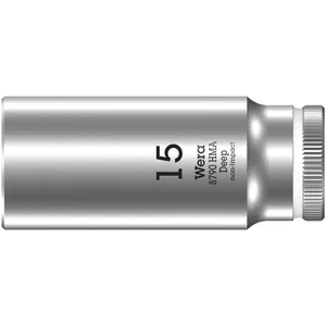 Wera, llave de vaso profunda de 15 mm