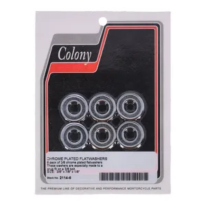 Colony, Arandelas planas 3/8" cromadas