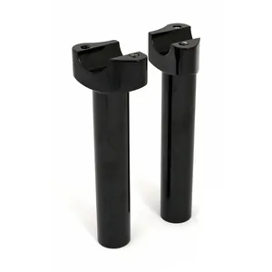 Riser de aluminio forjado recto, elevación de 6-1/2". Negro