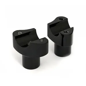 Riser de aluminio forjado recto, elevación de 2". Negro