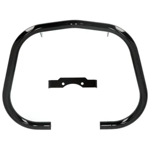 Highway Hawk, protector de motor 'Fat Bar' 38mm. Negro brillante