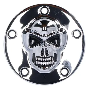 Cubierta de puntos con calavera de 5 orificios. Cromo