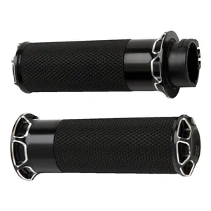 Arlen Ness, empuñaduras biseladas de aluminio forjado Fusion negras
