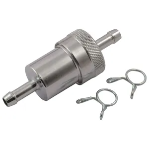 Filtro de combustible de aluminio cromado, 5/16"