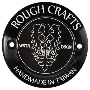 Rough Crafts, tapa de puntos. 2 orificios, negro