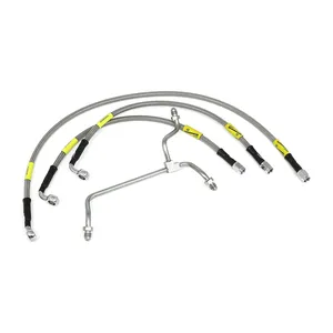 Manguera de freno MCS by Goodridge delantera, acero inoxidable con recubrimiento transparente