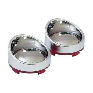 Juego de lentes de intermitentes con visera. Lente roja para espejo