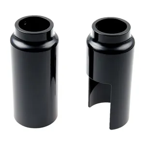 Cult-Werk, kit de cubiertas de tubo inferior de horquilla de 2 piezas. Negro brillante