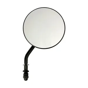 Espejo personalizado redondo de 4", derecho. Negro