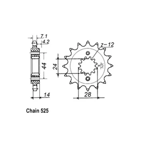 Piñón delantero JT 1372.17