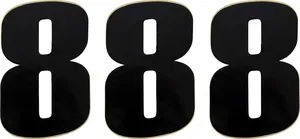 Vinyl race numbers - black 6" # 8