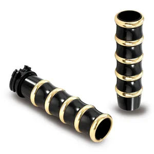 K-Tech, empuñaduras vintage de aluminio negro / latón
