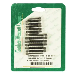 GW, kit de tornillos para tapa lateral de transmisión. Cabeza Allen de acero inoxidable