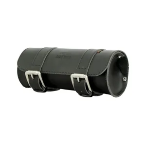 Longride, estuche de herramientas de cuero genuino 2L. Negro liso