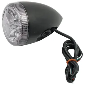 Combinación de luz trasera LED tipo bala 3-1 / intermitente. Negro. Humo