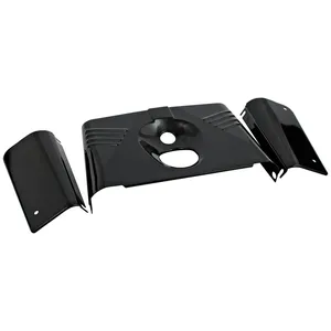 Kit de paneles de horquilla de 3 piezas. Acanalado. Negro brillante