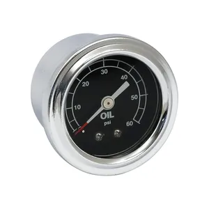 Manómetro de presión de aceite, con líquido. 0-60 PSI