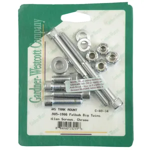 Kit de montaje de depósito de gasolina. Cabeza Allen. Cromado