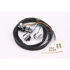 Kit de cables y interruptores de manillar. Interruptores cromados