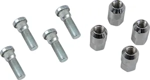 Kit de espárragos y tuercas de rueda metálicas para motocicleta