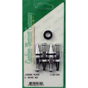 Kit de montaje de placa trasera a soporte. Cromado. Tuercas Pike