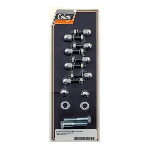 Colony, rear mudguard rail screw kit. Chrome