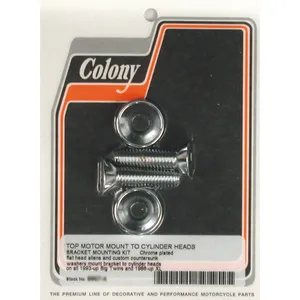 Kit de tornillos para soporte de motor Colony. Cromado