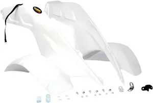 Replacement mudguard plastic - ATV front PR white