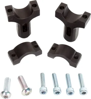 Abrazaderas de montaje 1-1/8" para paramanos de aluminio - interiores de repuesto negras