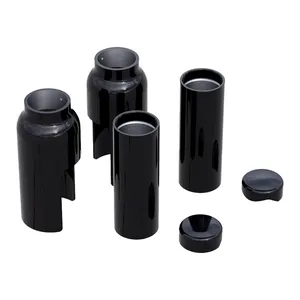 Rick's Motorcycles, kit de cubiertas de horquilla, 6 piezas. Negro