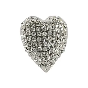 Kit de soporte de matrícula Heart. Cromado/diamantes.