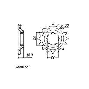 Piñón delantero JT 1125.17