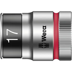 Llave de vaso Wera Zyklop 1/2" con función de retención - Métrica 17.0