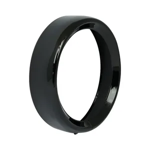 Anillo decorativo empotrado. Faro de 7". Negro brillante